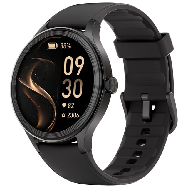 TOOBUR Smartwatch Damen Rund, Schrittzähler & Fitness Uhr für Laufen/Alltag, 100+ Sportmodi, Elegant Frauen Smart Watch Android/iOS Kompatibel, Telefonfunktion mit Anrufe, IP68 Wasserdicht, Schwarz