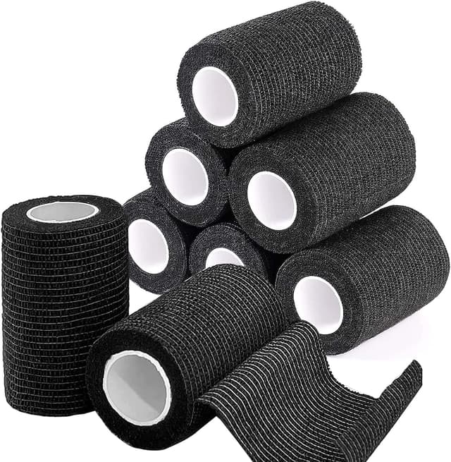 BILGETA Selbstklebender Verband, 8 Rollen x 7,5cm x 4,5m Pflaster Rolle Verbandsmaterial, Elastische Binde Bandage Fixierbinde Haftbandage Selbstklebend 5cm x 5cm