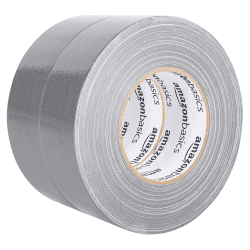 Amazon Basics Paketband Rollen, 2 stück, 5.1 cm x 55 m, Silberfarben Allzweck-Panzerband 54.8 m Angebot bei HelloDeals