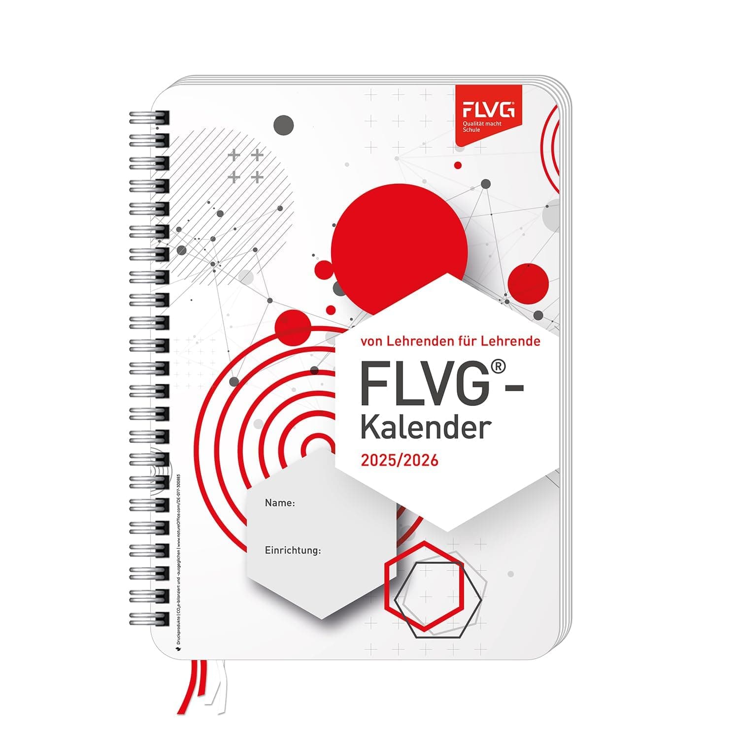 FLVG Lehrerkalender 2025/2026 A5 für Lehrerinnen und Lehrer kompakter Schulplaner, Lehrerplaner für den Unterricht, Schule und Job