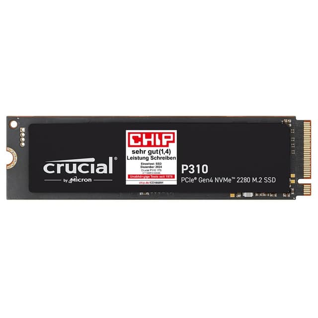 Crucial P310 SSD 1TB M.2 2280 PCIe Gen4 NVMe Interne SSD, bis 7.100 MB/s, Gaming für Laptop und Desktop PC, SSD Festplatte - CT1000P310SSD801