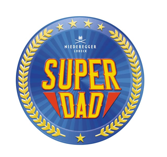 Niederegger Motto-Dose 'Super Dad' 185g