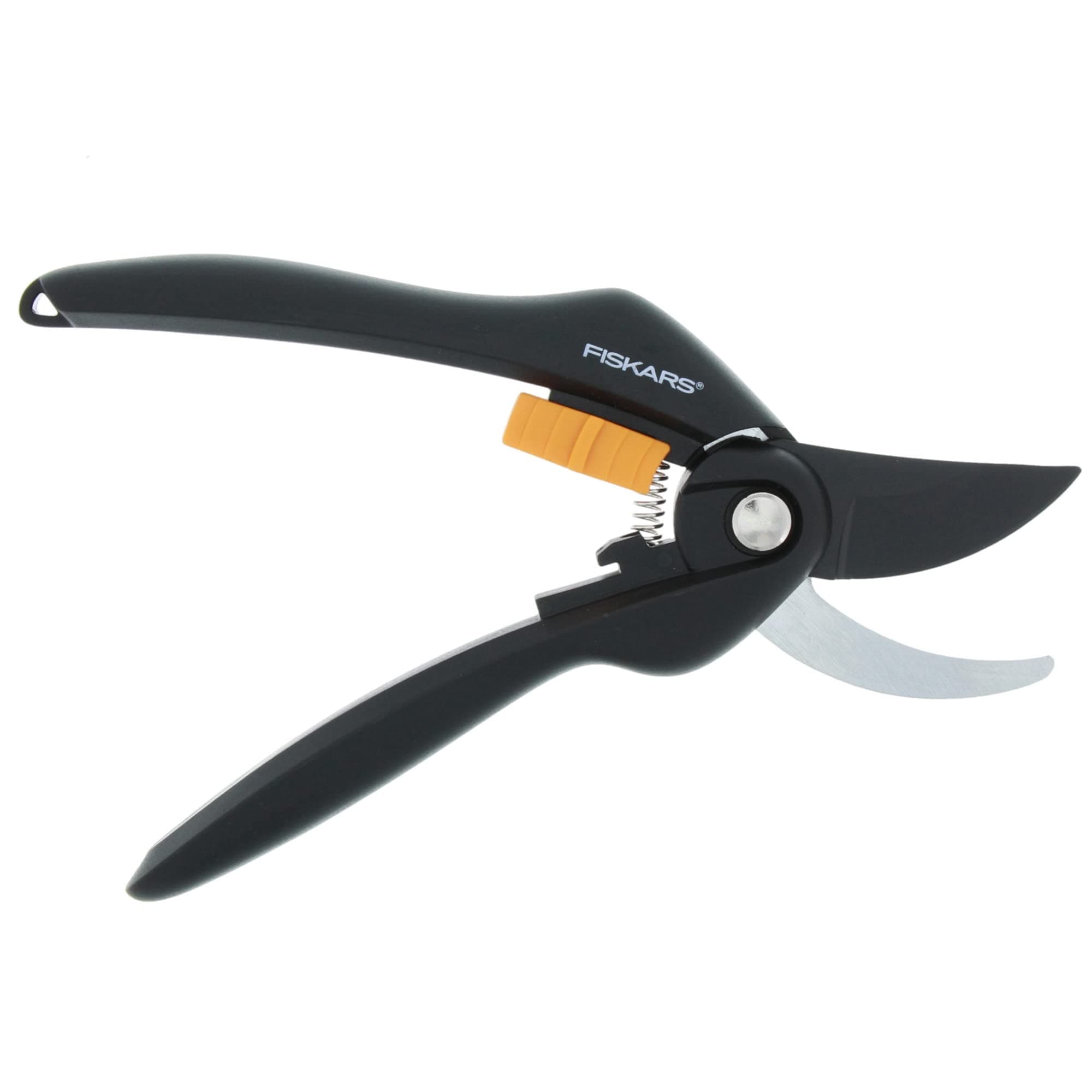 Fiskars Bypass-Gartenschere für frische Äste und Zweige, Antihaftbeschichtet, Hochwertige Stahl-Klingen, Länge: 20 cm, Schwarz/Orange, SingleStep, P26, 1000567 Bypass P26