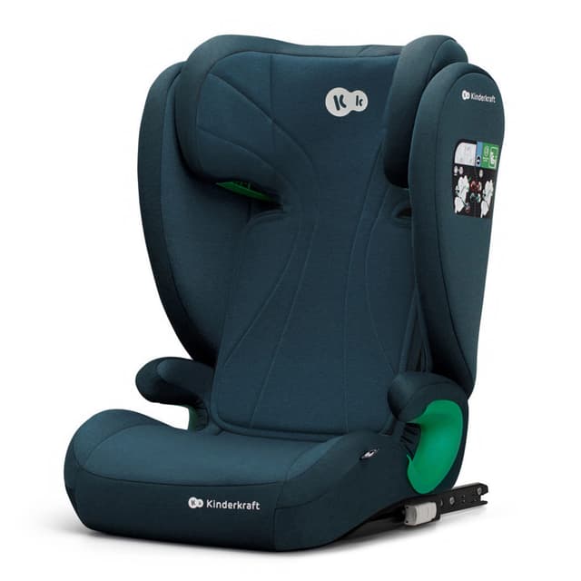 Kinderkraft JUNIOR FIX2 I-SIZE Kindersitz 15-36kg, Kinderautositz mit Isofix, Gruppe 2/3, 100-150 cm, Einstellbare Rückenlehne und Kopfstütze, spezielle Sicherheitssysteme, Leicht zu tragen, Blau Blau1 JUNIOR FIX I-SIZE Single