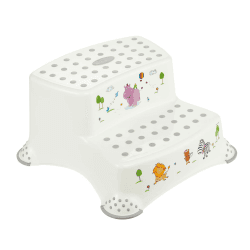 keeeper Hippo Zweistufiger Tritthocker, Ab ca. 3 bis ca. 14 Jahre, Anti-Rutsch-Funktion, Igor, Weiß Einzelartikel Hippo Angebot bei HelloDeals