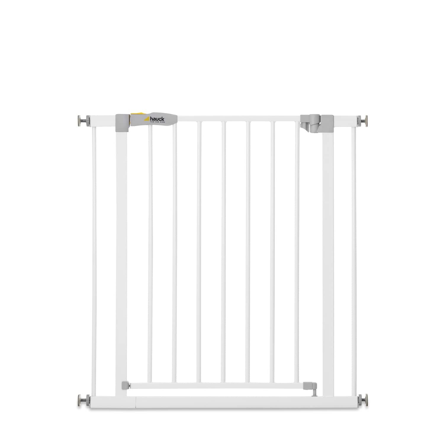 hauck Treppenschutzgitter / Türschutzgitter Open N Stop KD (Basisgitter ohne Verlängerung), für Breiten 75 - 80 cm, ohne Bohren, Einhändiges Öffnen, Beidseitig Schwenkbar, Metall (White) White 75 - 80 cm Basisgitter