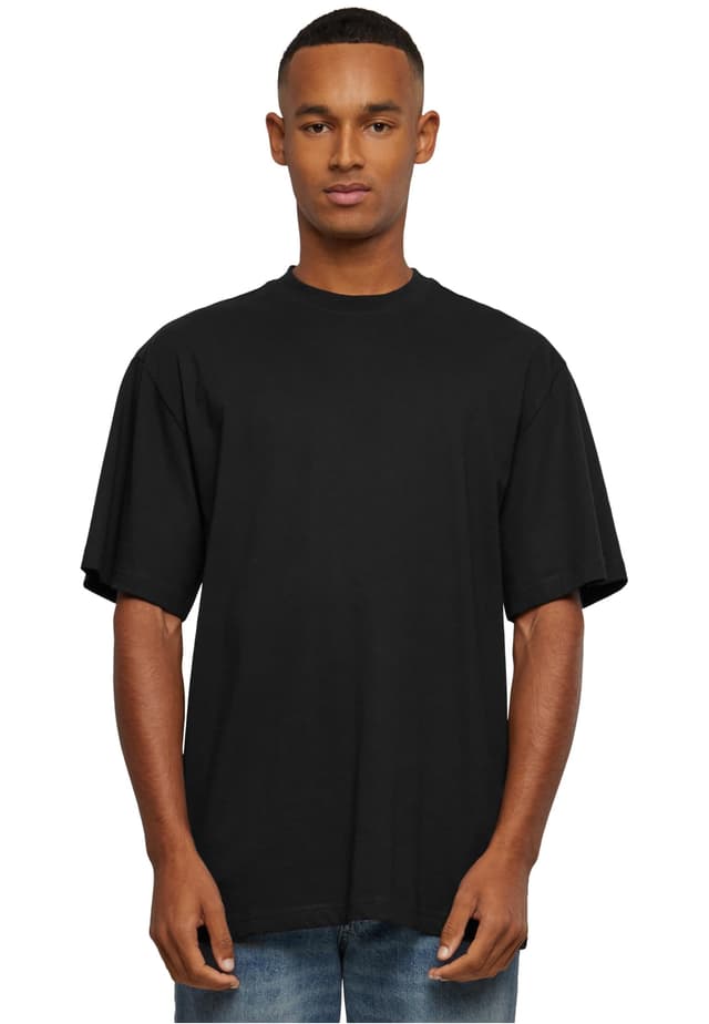 Urban Classics Herren T-Shirt Tall Tee, Oversized T-Shirt für Männer, Baumwolle, Gerippter Rundhals, erhältlich in vielen Farbvarianten, Größen S-6XL Tall Tee 4XL Große Größen Extra Tall Schwarz