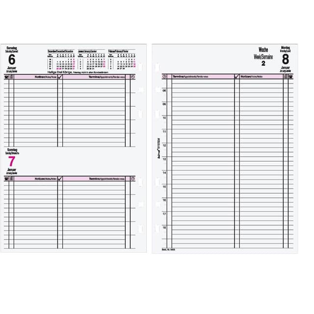 bind Kalender 2025 DIN A5 Kalendereinlagen Terminkalender Tageskalender 1 Tag 1Seite B550325
