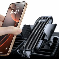 andobil Handyhalterung Auto Lüftung [ 2025 Neueste Lüftungsclip ] Kfz Handy Halterung [ 100% Sicherer Griff ] 360° Drehbar Autohalterung Zubehör für iPhone 16 Pro Max 15 14 13 12 11 Galaxy S25 Ultra Kohlefaser Schwarz Angebot bei HelloDeals