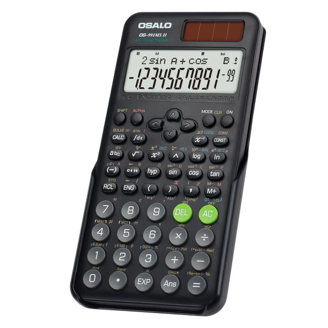 OSALO Wissenschaftlicher Taschenrechner 401 Funktion 10+2 Stellen Geschriebenes Display Solar und Batterie Rechner Schutzhülle für Schule Schwarz (OS 991ES Plus 2nd Edition)… OS 991MS Ⅱ