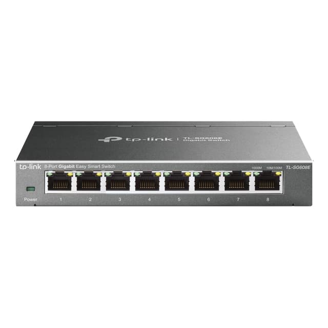 TP-Link TL-SG608E 8-Ports Gigabit Easy Smart Managed Netzwerk Switch (Plug-and-Play, Metallgehäuse, QoS, IGMP-Snooping, VLAN, zentrales Management, energieeffizient) 8-Port Managed