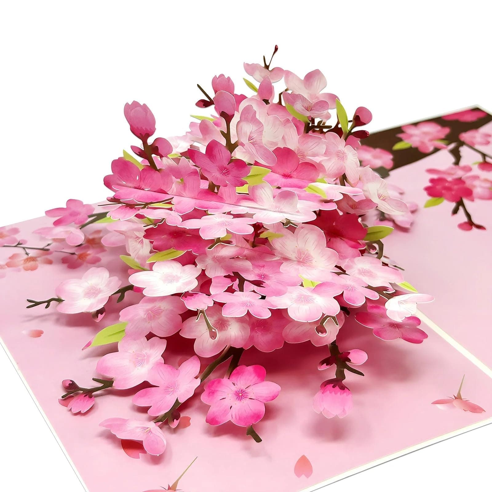 YianHien Kirschblüten Geburtstagskarte Frau, Schick Romantische 3D Sakura Karte Geburtstag für Frauen, Pop Up Karte zum Geburtstag Verlobung Hochzeit Jubiläum Lehrertag Dank Ruhestand Jugendweihe