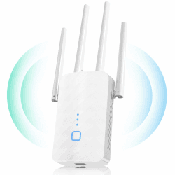 WLAN Verstärker, Ultraxtender WLAN Repeater, 1200Mbit/s Dualband WiFi Repeater mit WPS, 5G+2,4GHz Gigabit-LAN, AP Modus, Kompatibel Allen WiFi geräten, Alexa, routers Weiß Angebot bei HelloDeals