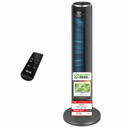 Levoit - Ventilator Leise - Turmventilator mit Kühlung - Tower Fan mit Fernbedienung - Oszillierender Säulenventilator mit Fortschrittlichem Schlafmodu - 5 Geschwindigkeiten 4 Modi 12Std Timer - Grau Intelligentes Schlafmodus Mattgrau Höhe 92 cm Angebot bei HelloDeals