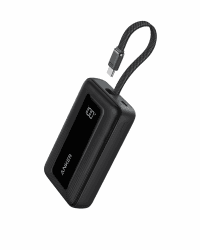 Anker Powerbank 20.000mAh 30W mit integriertem USB-C Kabel, High-Speed portables Ladegerät, 1 USB-C, 1 USB-A, Akkupack für iPhone 15/15 Pro/15 Pro Max/15 Plus, MacBook, Galaxy und mehr 20000mAh Schwarz Angebot bei HelloDeals