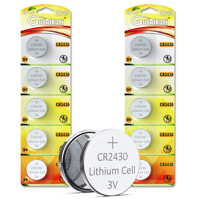 GutAlkaLi 3V Lithium-Knopfzelle CR2430 Batterien, 10er Votivkerzen, Teelichter, Video, Computer, Rechner, IC-Karten, elektrische Produkte, LMK1, CR2430-10er Pack
