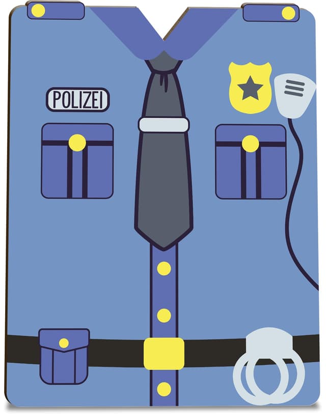 Polizei Geschenke Polizist Holzkarte - Geburtstagskarte mit Umschlag - Polizist Geschenk, Geschenk für Polizist, Polizistin Geschenk, Geschenk Polizist, Polizistin