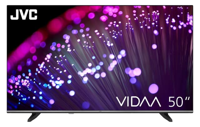 JVC Fernseher 50 Zoll Smart TV VIDAA LT-50VD3555 4K Fernseher UHD, HDR TV mit Dolby Vision und integriertem Triple-Tuner, LED TV schwarz 50 Zoll 4K VIDAA Schwarz