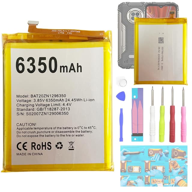 Aousavo BAT20ZN1296350 S96 PRO ersatz akku S96 PRO Kompatibel mit Doogee S96 PRO mit Toolkits