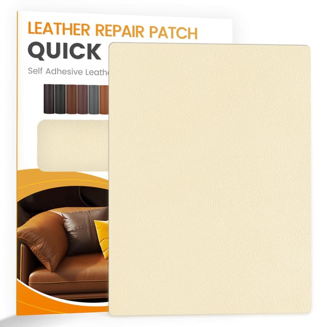 YAFLC kunstleder selbstklebend Beige gelb, 21 x 28cm leder patch selbstklebend, kunstleder reparaturset für couch Autositz Sofa Möbel Leder Reparatur Jacken und Renovierung 21x28cm Beige gelb