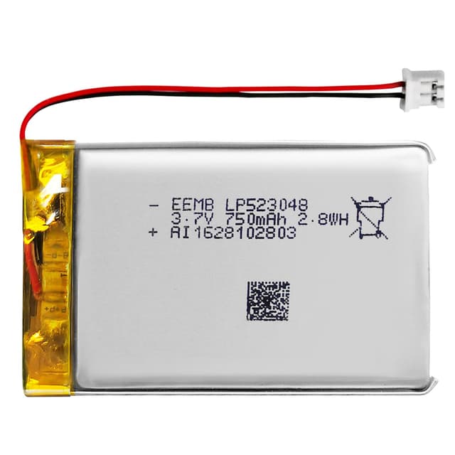 EEMB Lithium Polymer Akku 3,7 V 750mAh 523048 Wiederaufladbarer Lipo-Akku mit JST-Anschluss für VXI Blue Parrott – bestätigen Sie die Polarität des Geräts und des Anschlusses vor dem Kauf 523048 (750mAh)