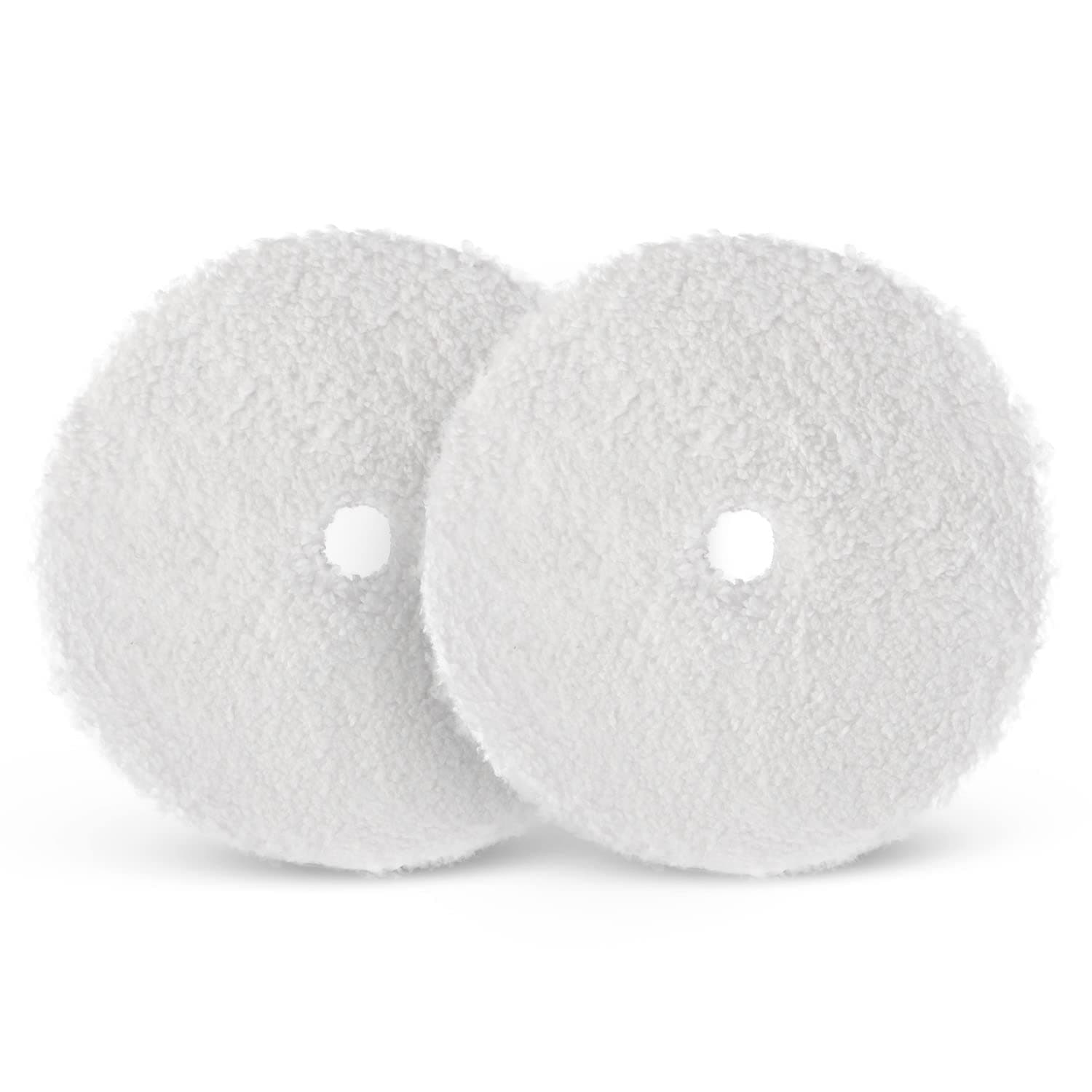 SPTA Mikrofaser Polierpad Set, 2tlg 125mm Schwämme Wolle Polierset - Applicator Pad & Polierschwamm für Polier- & Schleifmaschine