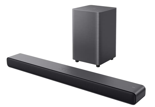 TCL S55HE Soundbar 2.1 Kanal mit kabellosem Subwoofer, 220W Heimkino-Lautsprecher, Dolby Atmos, DTS Virtual:X, Sound Expansion, Bluetooth 5.3, HDMI eARC, USB, Optisch, Wandmontage möglich 2.1 Channel 2024 Model