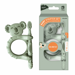Dr.BEST Baby Starter Set: Beißring und Lernzahnbürste für Babys ab 3 Monate, Beißring gegen Zahnungsbeschwerden, Lernzahnbürste für die schonende Gewöhnung an das Zähneputzen, 1 Stück Angebot bei HelloDeals