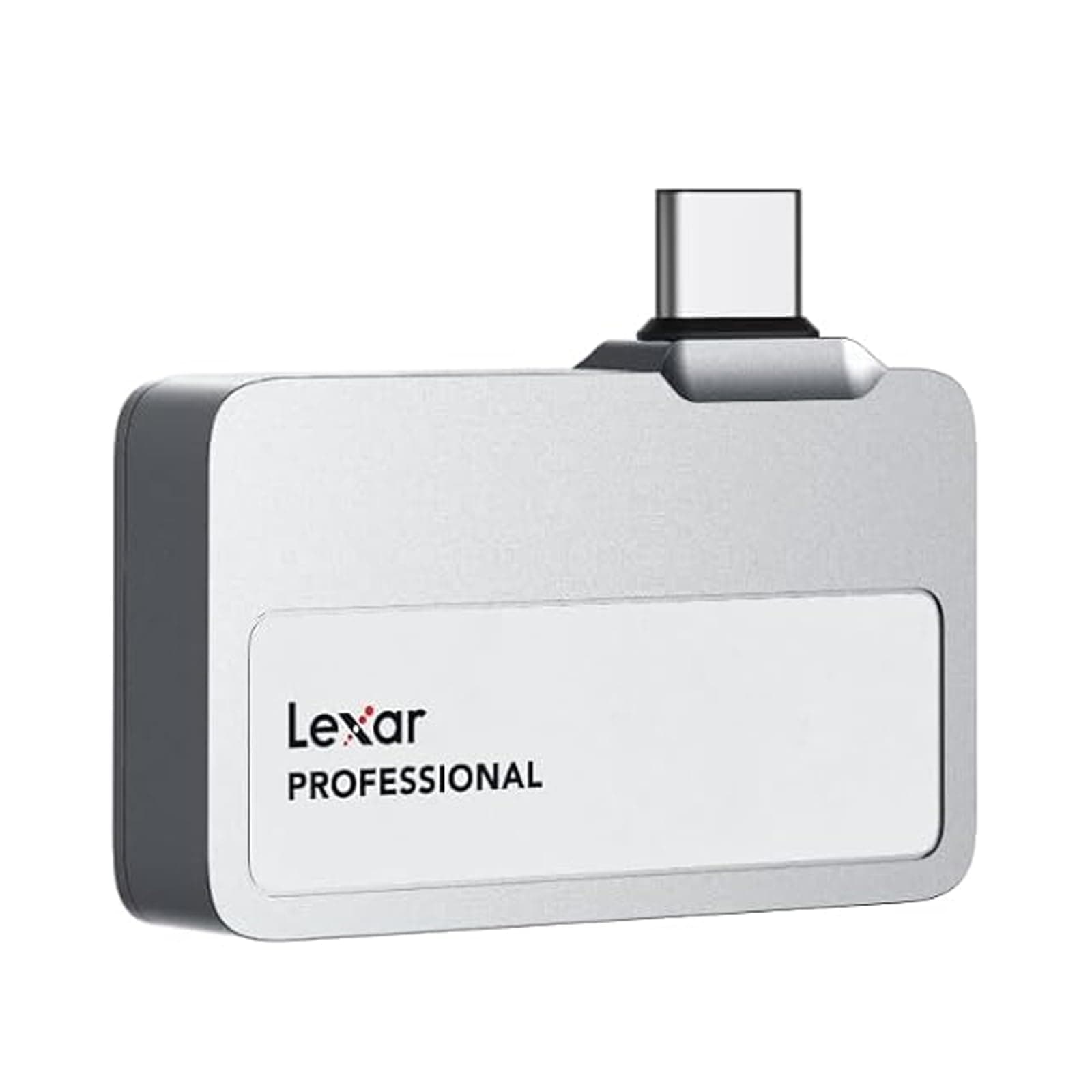 Lexar Professional Go Portable SSD 2TB, ultrakompakt, unterstützt Apple ProRes, bis zu 1050MB/s Lesen und 1000MB/s Schreiben, USB 3.2 Gen 2, IP65, für iPhone 15/16 Pro, Silber Go 2 TB