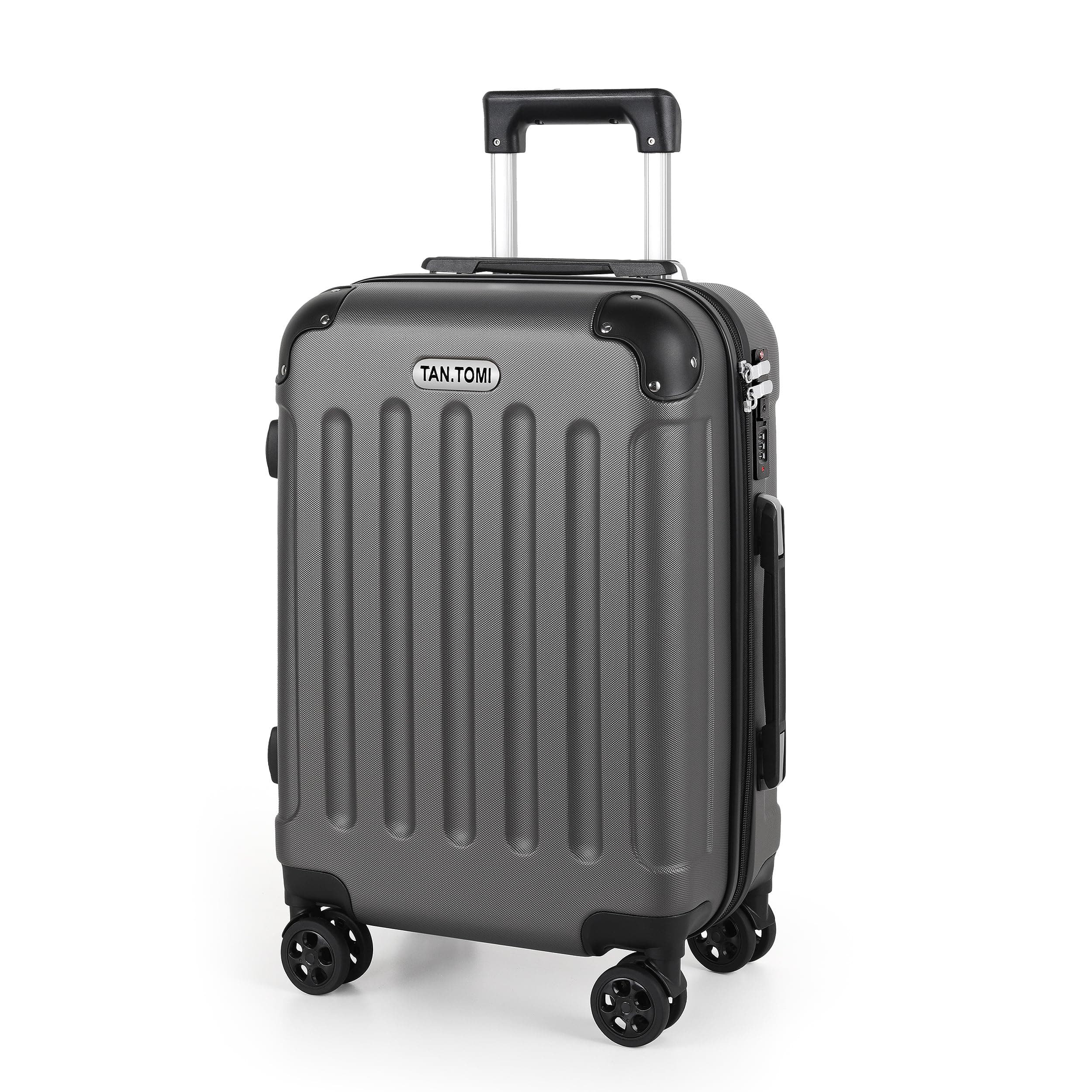 TANTOMI Handgepäck Koffer, Reisekoffer, Hartschalenkoffer Trolley Koffer Handgepäck mit Rollen, Koffer mit 3-Stelliges Codeschloss, Zahlenschloss Teleskopgriff, Suitcase für Reisen Geschäft