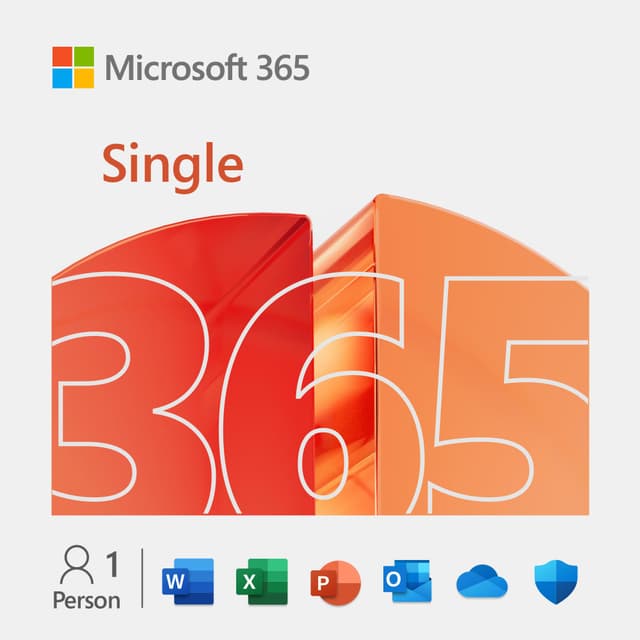 Microsoft 365 Single | 1 Jahr | 1 Person | Office Apps mit KI | 1 TB Cloudspeicher | Abo mit automatischer Verlängerung Single (1 Nutzer) 12 Monate Abo mit automatischer Verlängerung