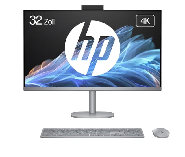 HP OmniStudio X 32-c0275ng All-in-One KI PC, 31.5 Zoll Entspiegeltes UHD-4K-Display, Intel Core Ultra 7 155H, 16 GB DDR5-SDRAM, 1 TB SSD, Intel Arc Graphics, Windows 11 Home, QWERTZ Tastatur, Silber Intel Core Ultra 7 155H 32 Zoll UHD Intel Arc Graphics
