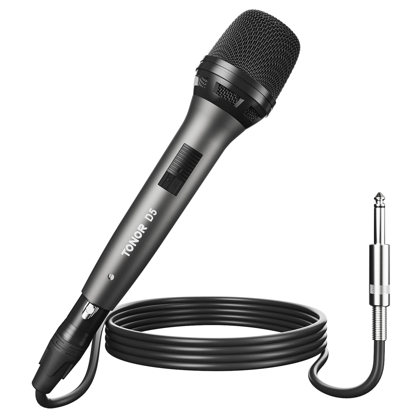 TONOR Dynamisches Mikrofon, Gesangsmikrofon zum Singen, tragbares Karaoke Maschine Anlage, Nieren-Studiomikrofon mit 4,5M XLR, Mikro mic für Fernseher/Studio/Mixer und Outdoor-Aktivitäten