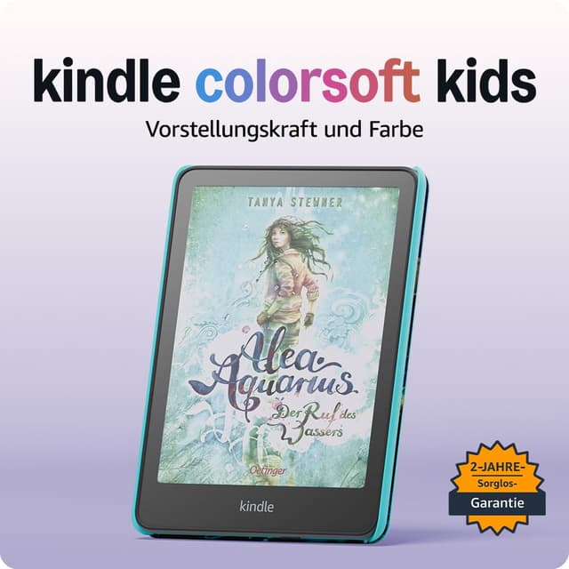 Der neue Amazon Kindle Colorsoft Kids (16 GB) – Der erste Farb-Kindle für Kinder, mit Hülle - Abenteuerfluss