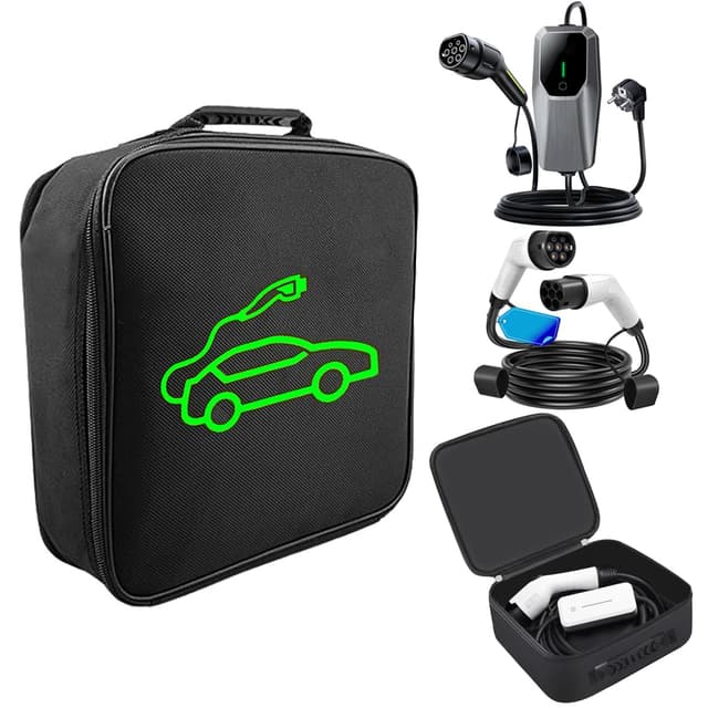 LOTHID Tragbare EV Kabeltasche für Ladekabel & Autozubehör, Organizer Tasche aus 1680D Nylon, Aufbewahrung für Typ 2/Typ 1 Kabel, robust & ideal für Kofferraum oder Garage