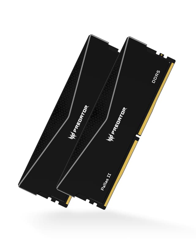 Acer Predator Pallas II DDR5 RAM 32GB (16GBx2) 6000MHz CL36 - für Intel XMP 3.0 & AMD Expo - PC Computer Gaming Arbeitsspeicher - Schwarz 32GB(16GBx2) CL36 Schwarz