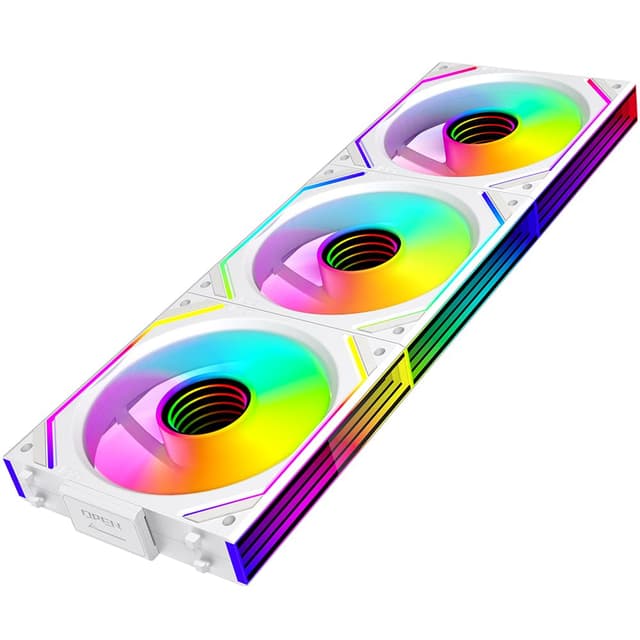 TZMRIT Interstellar-V2 Infinity Mirror ARGB PWM Lüfter 120mm Weiß, RGB Lüfter 120 mm,Triple Pack(Weiß Reverse Flow) Wei? Reverse Flow-V2