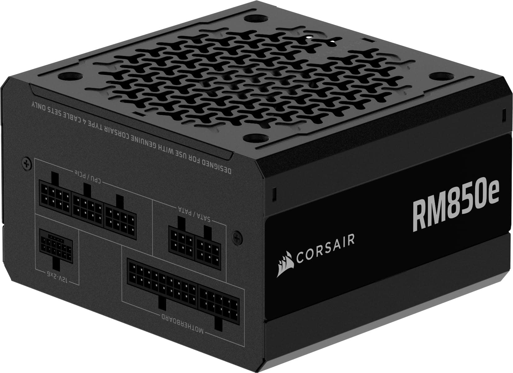 CORSAIR RM850e (2025) Modulares, geräuscharmes ATX-Netzteil mit 12V-2x6-Kabel - ATX 3.1- und PCIe 5.1-kompatibel, Cybenetics Gold-Effizienz, 105°C-Kondensatoren, moderner Standby-Modus - Schwarz Schwarz 850 Watts RMe (2025)