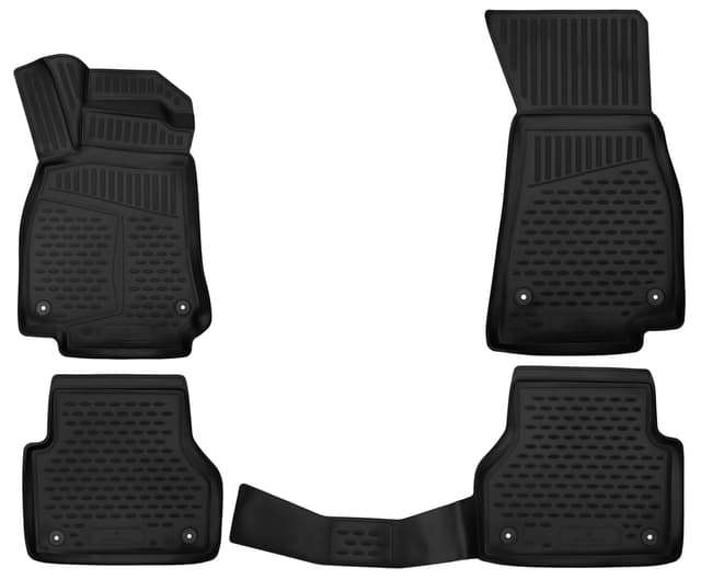 WALSER XTR Gummi Fussmatten Auto für Audi A6 C8 Avant (4A5) 2018-Heute, A6 Allroad C8 (4AH) 11/2018-Heute, 100% passgenaue Auto Fußmatten, robuste Universal Fußmatte Auto, Gummimatten Auto 2018 - Heute