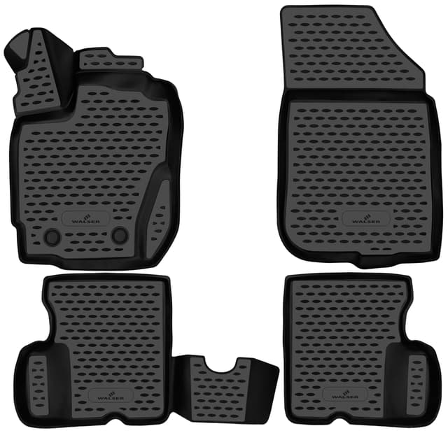 Walser XTR Gummi Fussmatten Auto für Dacia Duster (HS) 2015-2018, 100% passgenaue Auto Fußmatten, robuste Universal Fußmatte Auto, Gummimatten Auto, Auto Fussmatten Gummi 2015-2018: Modelle mit Griff für Tankdeckel