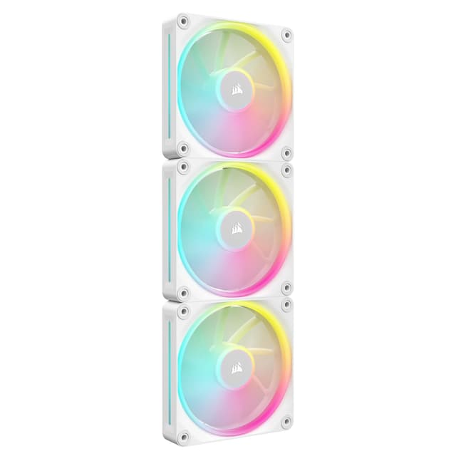 CORSAIR iCUE LINK LX120 RGB 120mm PWM-Lüfter Dreierpack – Dual Light Loops – Inklusive iCUE LINK System Hub – CORSAIR AirGuide Technologie – Weiß 3 x 120mm Weiß