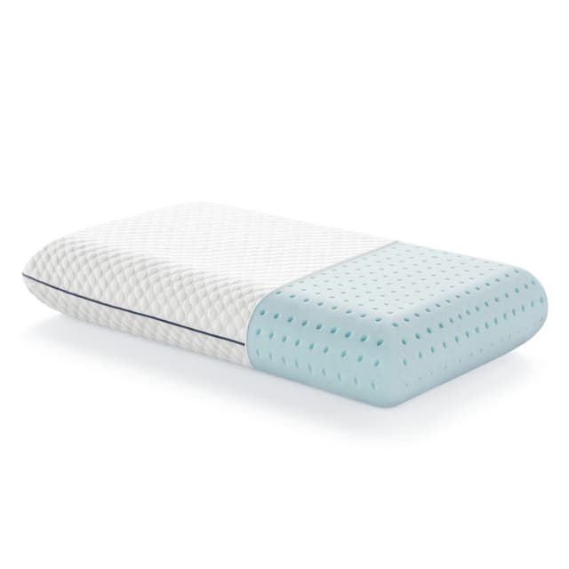 LUCID Gel Memory Foam Kissen 40x70 cm – atmungsaktiv – kühlende Wirkung – Bezug waschbar – Öko-Tex Kopfkissen, Weiß 70 x 35 cm