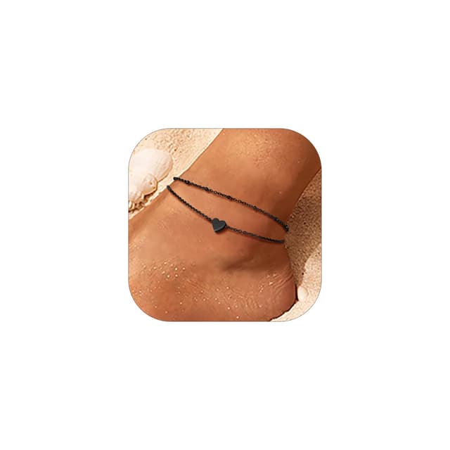 PROSTEEL Unisex klassische Fußkette Edelstahl/18k vergoldet Ankerkette/Panzerkette/Kordelkette/Weizenkette Fußkettchen verstellbar Fußband Männer Frauen Jungen Mädchen Sommer Schmuck Accessoire