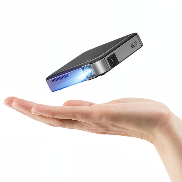YOTON Y200 DLP Kurzdistanz Beamer mit Eingebautem Akku, Tragbarer Projektorz, Staubdicht Beamer Handy für Outdoor/Heimkino, Kompatibel mit Laptop,TV-Stick
