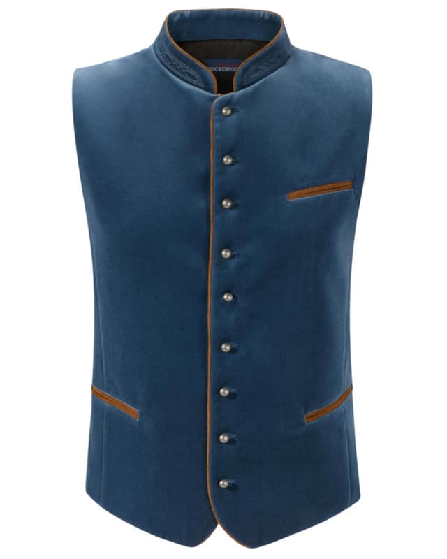 Stockerpoint Herren Ricardo Trachtenweste 52 Rauchblau