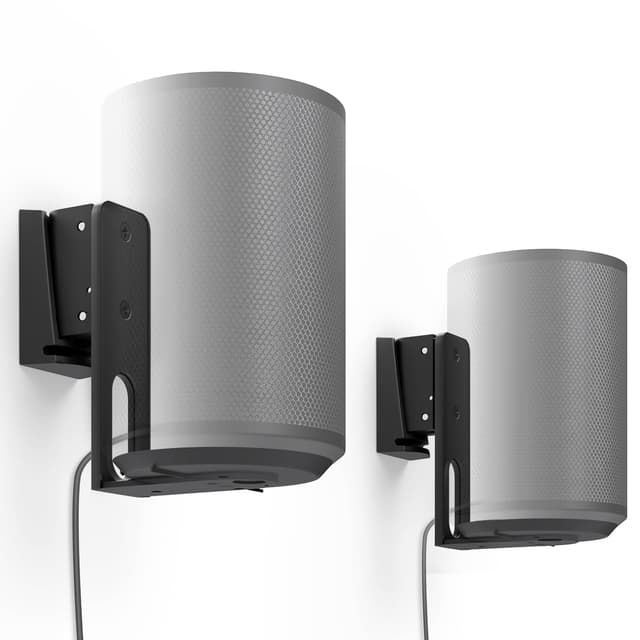PUTORSEN Lautsprecher Wandhalterung Halterung für Sonos Era 100,Schwenkbar/Neigbar/Kabelmanagement Wandhalterung Lautsprecher für Besser Audiogenuss,hält bis zu 3kgs (2 Halterung,schwarz) Schwarz Doppelpack