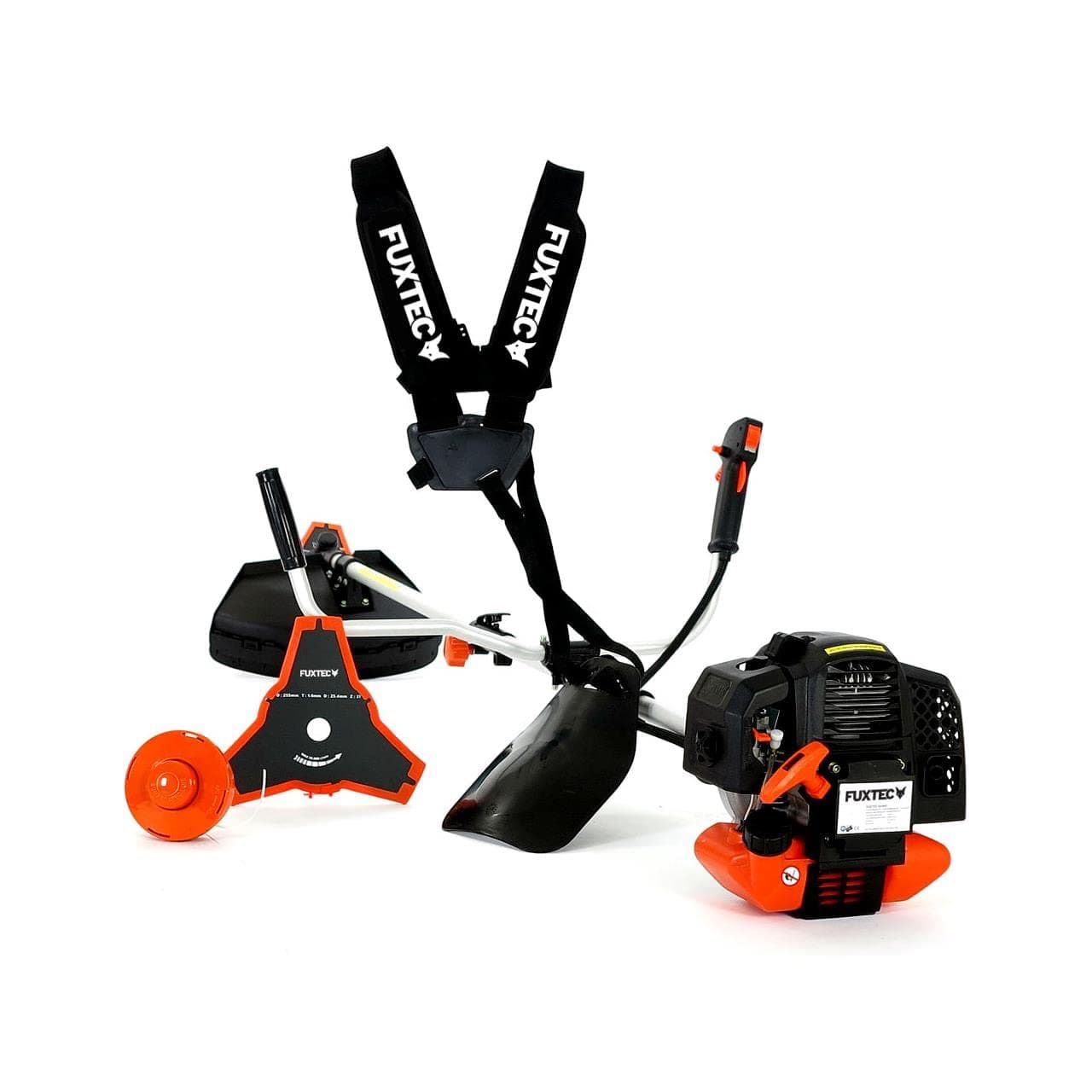 Fuxtec Benzin Motorsense FX-MS152 mit 52 cc, 2in1 Multitool, Profi-Tragegurt und 3 PS Leistung Trimmer Rasentrimmer Freischneider fs Faden 2-Takt, getestet in der Oberklasse mit Note 1,4 Easy Starter FX-MS152 - 3 PS - 52ccm³