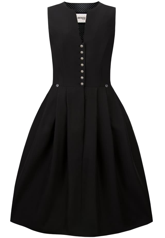 Stockerpoint Damen ELSA Midi Dirndl ohne Schürze 52 Schwarz