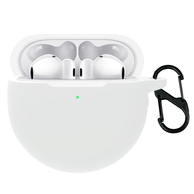 Silikon Hülle für Huawei FreeBuds 4 / FreeBuds 4E Bluetooth Kopfhörer, Schutzhülle Case Cover für Huawei FreeBuds 4 (White)