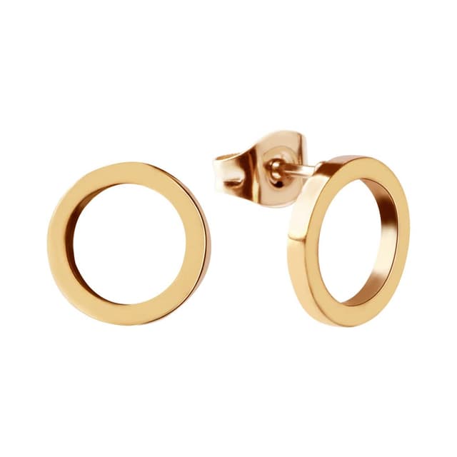 Ohrstecker für Damen - Kreis Ohrringe, Ohrringe Set Rund I Ohrschmuck in Gold - Rosegold - Silber - Schwarz I Inkl. Geschenkbox Kreis Ohrstecker Gold